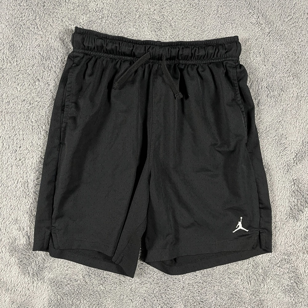 Jordan Jumpman Boys Mesh Basketball Shorts Size M Dri-Fit Black Youth